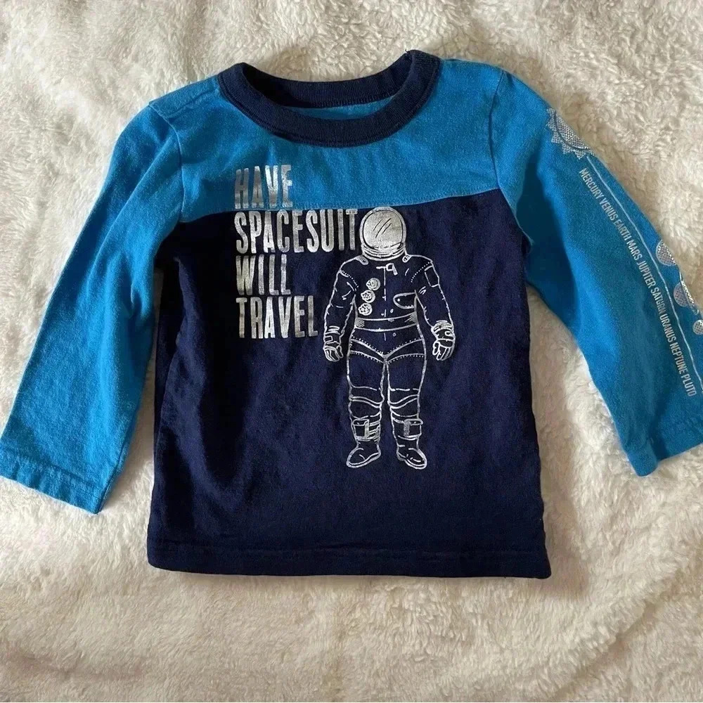 Cat & Jack‎ 2T long sleeve space Astronaut shirt​